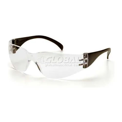 Intruder™ Safety Glasses Clear Lens , Black Temples Pkg Qty 12