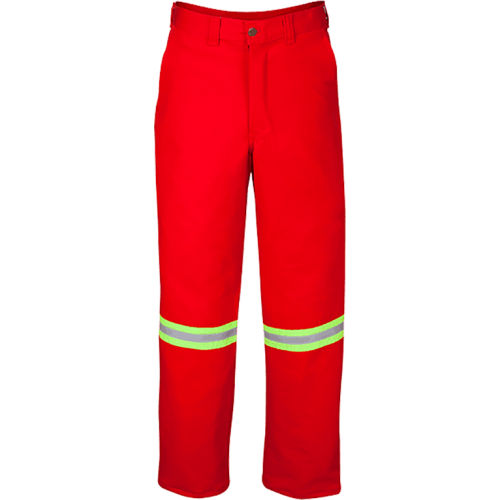Big Bill Heavy Work Pants, Reflective Material, Flame Resistant, 29W x 30L, Red