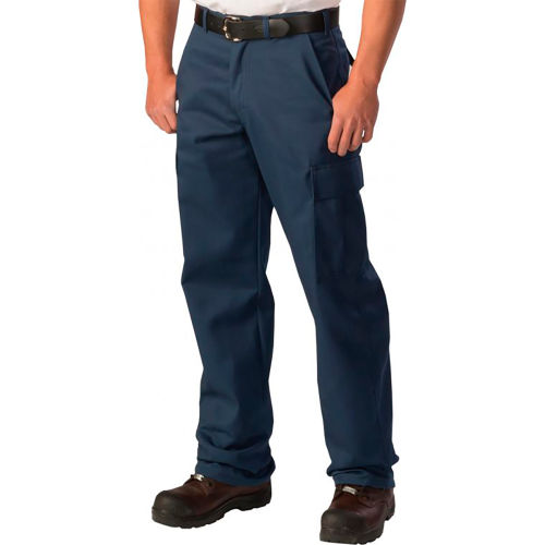 Big Bill 6 Pocket Cargo Pants, Heavy-Duty Twill, 44W x 30L, Navy