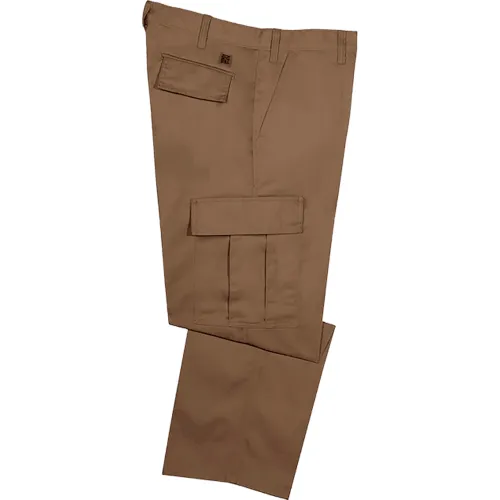 Big Bill 6 Pocket Cargo Pants, Heavy-Duty Twill, 40W x 34L, Tan