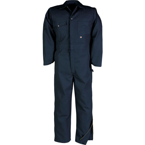 Big Bill Deluxe Work Coverall With Leg Zippers, 50 Tall, Navy