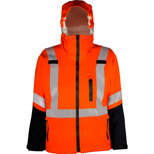 Big Bill Casual Duck Jacket With Reflective Tape, M, Orange