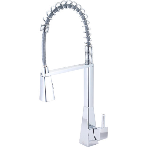 Pre-Rinse Commercial Kitchen Faucet With High Pressure Pull Down Sprayer - Disherwasher Faucet, Brass Kitchen Faucet - View #3