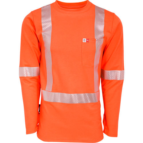 Big Bill High Visibility Athletic Performance T-shirt, Flame Resistant 6.25 Oz., 3XL Tall, Orange
