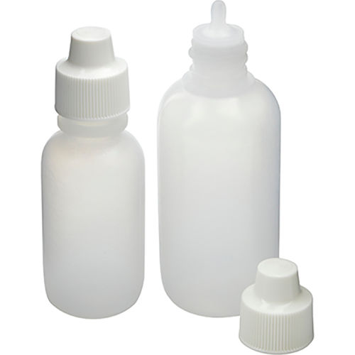 Qorpak&#174; 2oz Natural LDPE Boston Round Bottle with 18mm White PP Dropper and Nasal Cap, 12PK