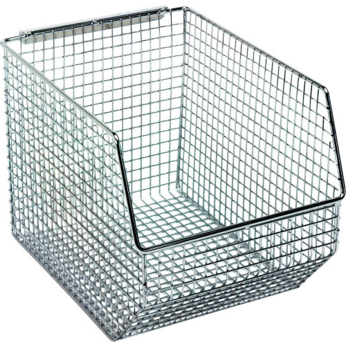 Quantum Chrome Wire Mesh Bin QMB539C - 8"W x 10-1/2"D x 7"H - Pkg Qty 10
