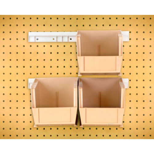 Quantum HNS230 Hang & Stack Bins w/Two 12" Rails, Four Bins 51/2"W x