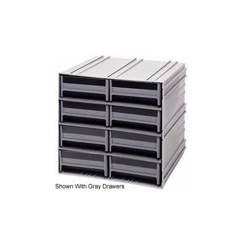 Quantum Interlocking Storage Cabinet QIC-83 - 11-3/4"Wx11-3/8"Dx11"H - 8 Ivory Drawers
