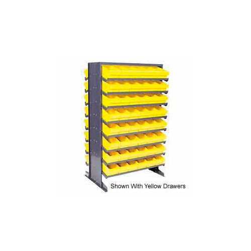 Quantum QPRD-601 Double Sided Rack 24"x36"x60" with 96 Gray Euro Drawers