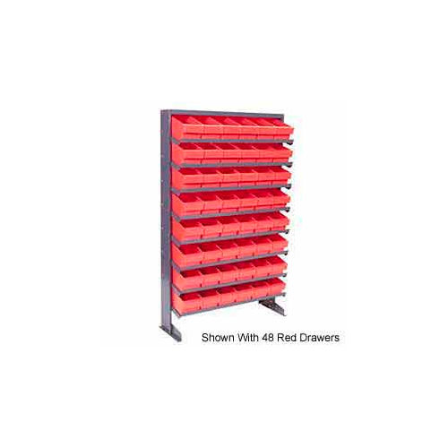 Quantum QPRS-567 Single Sided Rack 12"x36"x60" with 44 Yellow Euro Drawers