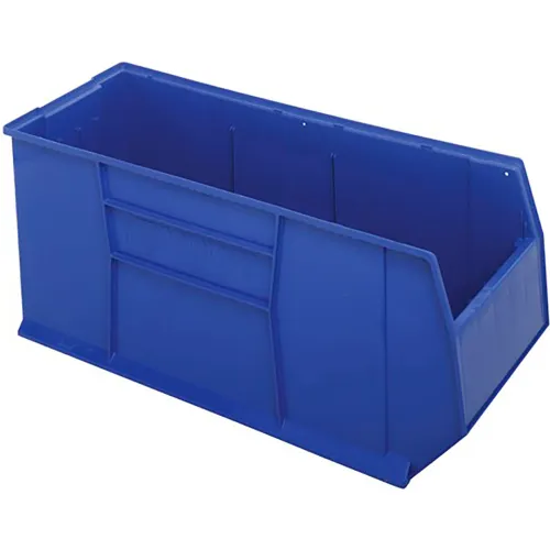 Quantum Plastic Rack Bin, 161/2"W x 417/8"D x 171/2"H, Blue