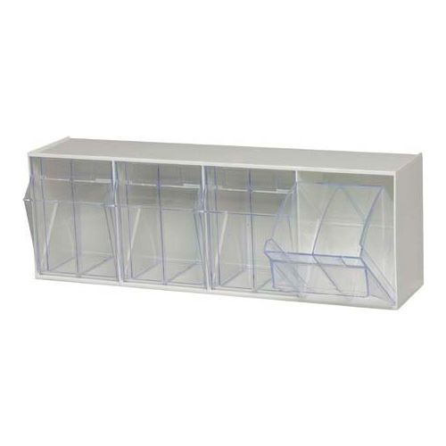 Quantum Tip Out Storage Bin QTB304 4 Compartments White