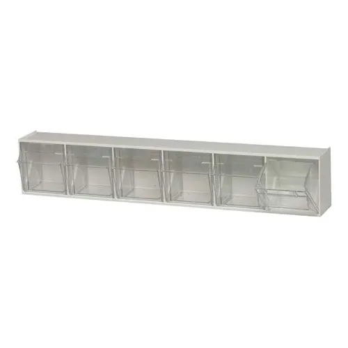 Quantum Storage QTB306 | 6 Compartment Tip Out Bin White