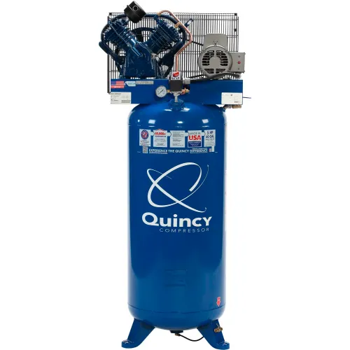 Quincy QT-54; Two-Stage Air Compressor, 5 HP, 60 Gallon, Vertical