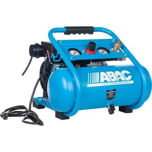 ABAC Silent Rollcage Portable Air Compressor, 1.2 HP, 2 Gallon Capacity, 41  lb. Weight