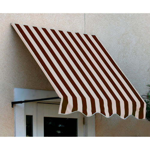 Awntech CR34-4BRNT, Window/Entry Awning 4' 4-1/2"W x 4'D x 3' 8"H Brown/Tan