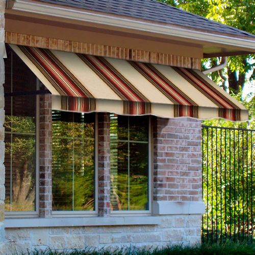 Awntech RR22-8BRTER, Window/Entry Awning 8' 4-1/2" W x 2'D x 2' 7"H Brown/Terra Cotta