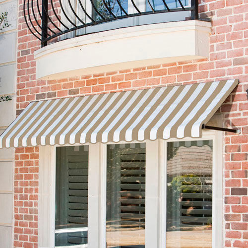Awntech CR43-8LW, Window/Entry Awning 8' 4-1/2"W x 3'D x 4' 8"H Linen/White