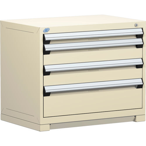 Rousseau Metal Heavy Duty Modular Drawer Cabinet 4 Drawer Bench High 36"W - Beige
