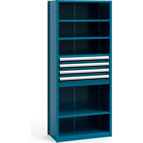 Rousseau Metal Steel Shelving 375/8"Wx18"Dx87"H Closed 6 Shelf 4