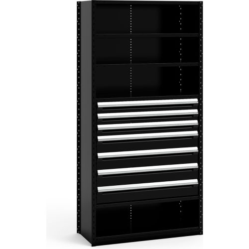 Rousseau Metal Steel Shelving 435/8"Wx18"Dx87"H Closed 6 Shelf 7