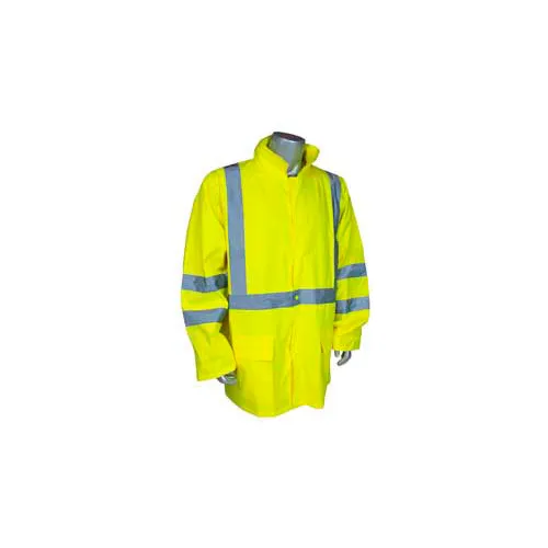 Radians RW10-3S1Y Lightweight Rain Jacket, Hi-Viz Lime, M