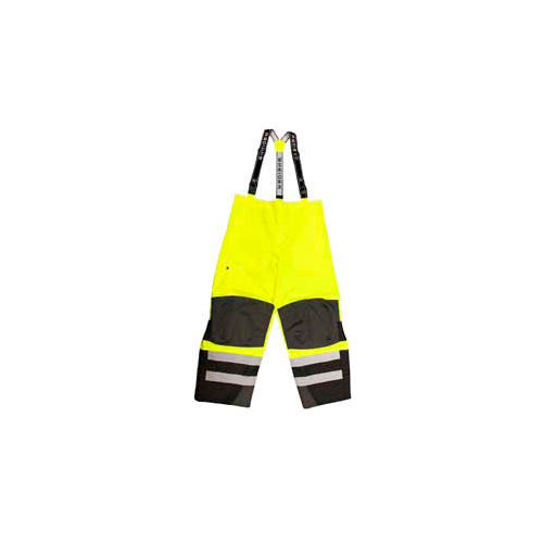 Radians RW32-EZ1Y Heavy Duty Rip Stop Waterproof & Breathable Pants W/Bib, Hi-Viz Lime, 3XL