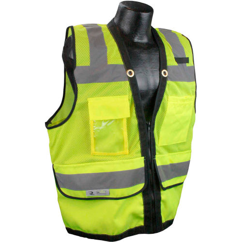 Radians&#174; Type R Class 2 Heavy Duty Surveyor Safety Vest, Zipper, M, Green, SV59Z-2ZGD-M
