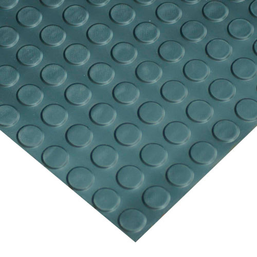 Goodyear Coin-Pattern Rubber Floor Mat 3.5mm Thick 3' x 10' Black