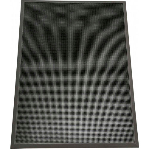 Rubber-Cal Door Scraper Non-Slip Commercial Entrance Mat 5/8" Thick 2' x 2.5' Black