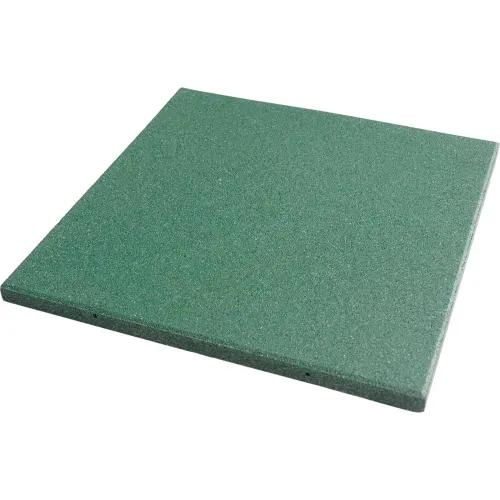 Rubber-Cal "Eco-Sport" 1" Interlocking Flooring Tiles, 1"x20"x20" Tile, 12 Pack, 32 Sqr/Ft - Green