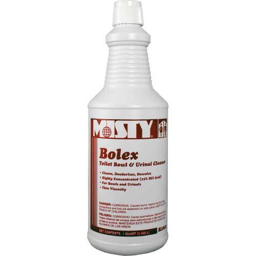 Misty&#174; Bolex Toilet Bowl & Urinal Cleaner - Quart Bottle, 12 Bottles/Case - 1038799