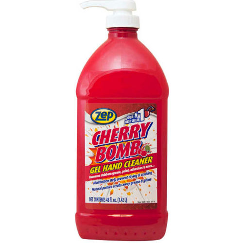 Zep Commercial Cherry Bomb Hand Cleaner - 48 oz. Bottle, 4/Case - ZUCBHC484