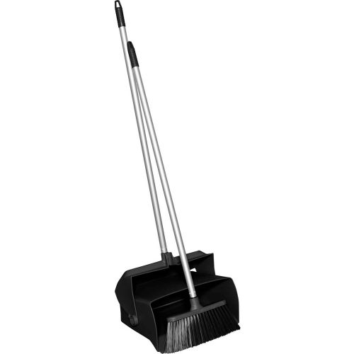 Remco 62509 Lobby Dustpan w/Broom, Black