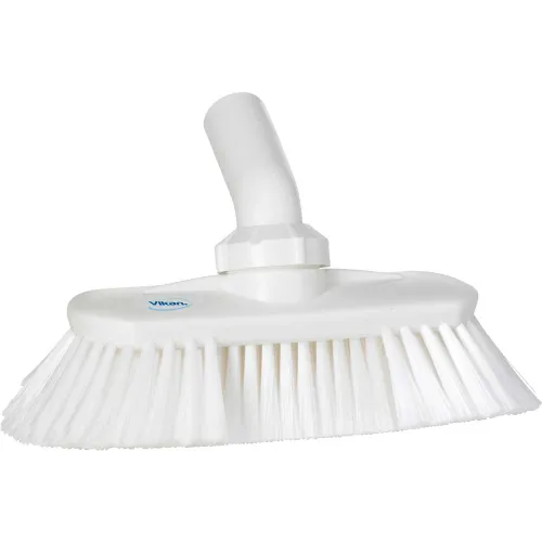 Vikan 70676 Waterfed Washing Brush w/ Angle Adjustment- Soft/Split, Yellow