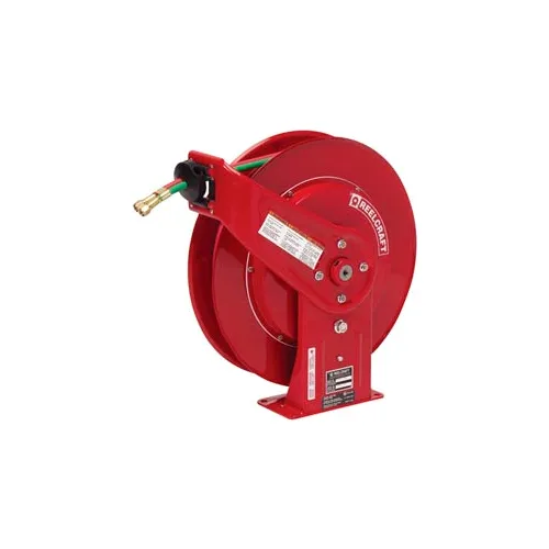 Cox Reels Aluminum hose reel with spring rewind holds 3/8 inch X 50 Feet  300 PSI air hose not included
