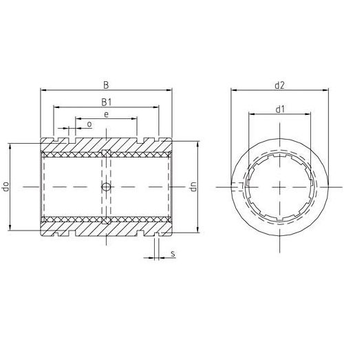 IGUS RJUI0110 5/8" DryLin R Polymer Linear Bearing with Shell