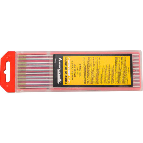 Forney® Tungsten Electrode - 1/8" - 1.5% Lanthinated Tungsten - 10/Pack