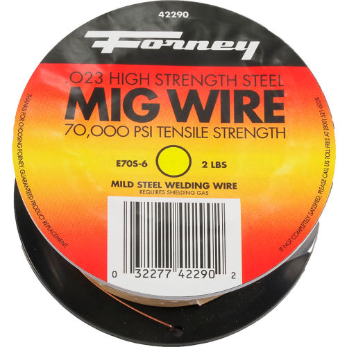 Forney® ER70S-6 Mild Steel Solid MIG Welding Wire - .024" - 2 LBS. Spool