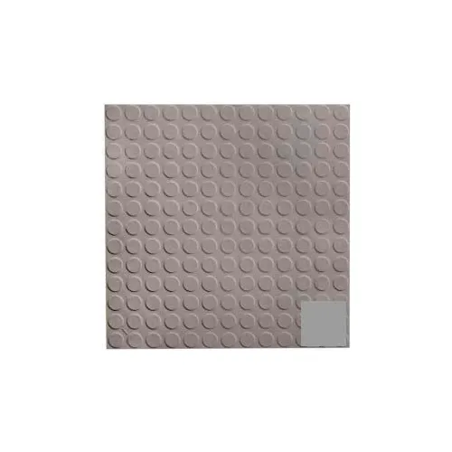 Rubber Tile Low Profile Circular Design 50cm Slate