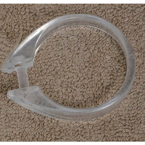R&R Textile Plastic Snap Shower Curtain Hooks - Clear - 12 per Pack