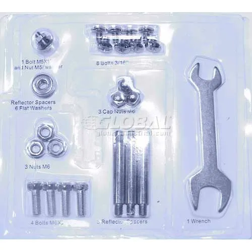 Hiland Master Bolt Set Für Terrassenheizungen – Komplett-Satz Für Quadratische Glasrohr-Heizstrahler, In Grau