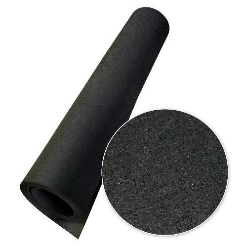 Rubber-Cal Elephant Bark Rubber Flooring Rolls 1/4" Thick 4' x 2' Black