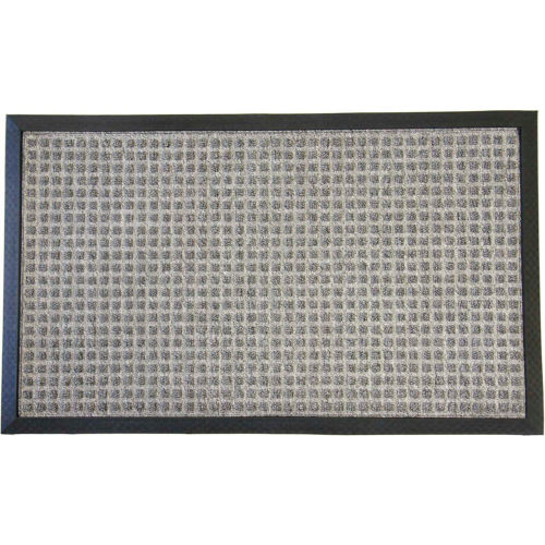 Rubber-Cal Nottingham Entrance Mat 3/8" Thick 1.5' x 2' Gray