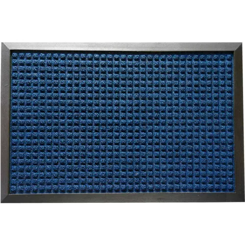Rubber-Cal Nottingham Rubber Backed Carpet Mat - 3 x 5 feet - Blue  Polypropylene Mat