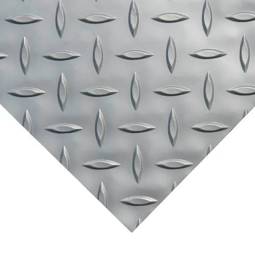 Rubber-Cal Diamond-Plate Metallic 4 ft. x 8 ft. Silver PVC Flooring (32 sq. ft.) Rubber-Cal Diamond-Plate Metallic 4 ft. x 8 ft. Silver PVC Flooring (32 sq. ft.)