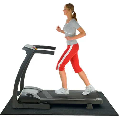 Rubber Cal Treadmill Mat Black 3/16-Inch x 4 x 7.5-Feet