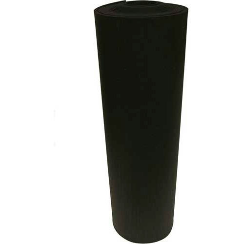 Rubber-Cal Recycled Rubber Floor Mat 1/4" Thick 4' x 9' Black