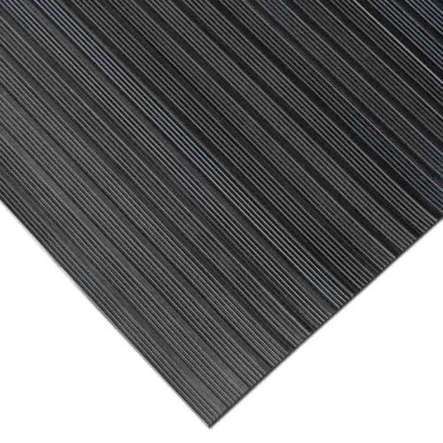 Rubber Cal Composite Rib Corrugated Rubber Floor Mats 18 In X 3 Ft X 8 Ft Black Rubber Roll 3721