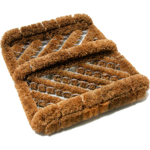 Rubber-Cal Herringbone Coir Boot/Shoe Scraper 3" Thick 1' x 2'
